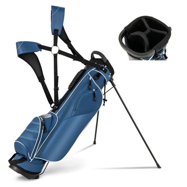 GOLF STAND CART Bag Club w/4 Way Divider Carry Organizer Pockets