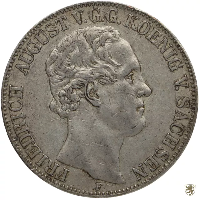 SACHSEN, Doppeltaler, 1854 F, Friedrich August II., AKS 94, sehr schön