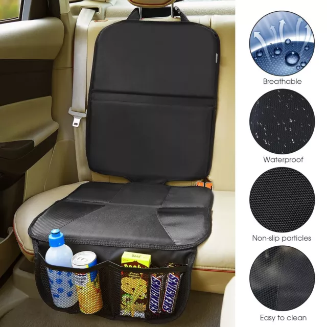 UK Waterproof Car Seat Protector Non-Slip Child Safety Mat Cushion Cover 2