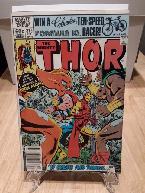 Marvel Comics Group 1981 The Mighty Thor Issue #316 Mark Jewlers Variant (F-)