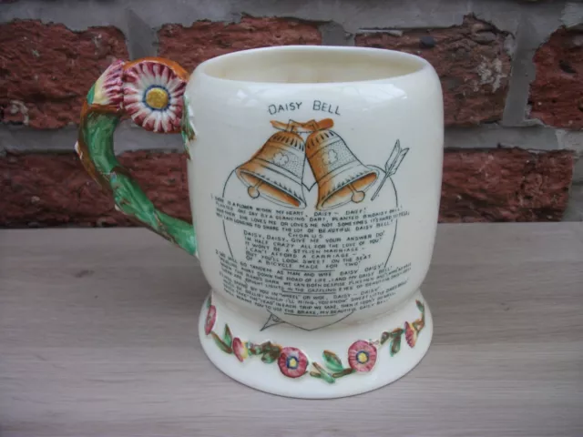 Crown Devon Fieldings Daisy Bell Hand Painted Musical Mug In Beautiful Condition