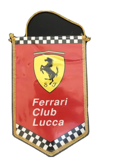 1990 Ferrari Club Lucca Gagliardetto Fanion Fan Photo Badge Rare F1