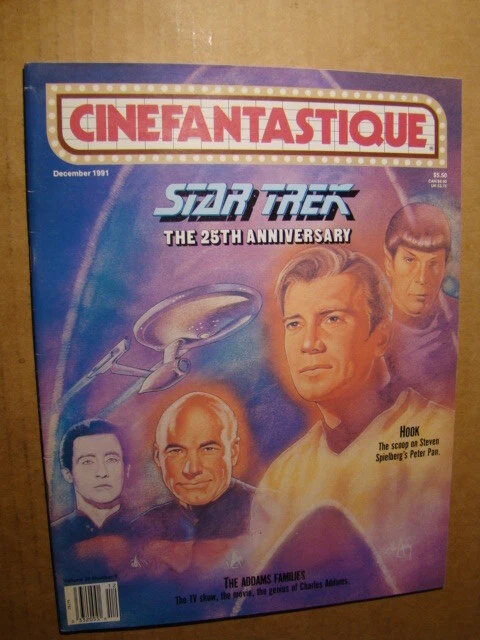 Cinefantastique December 1991 Star Trek 25Th Anniversary Adams Family Nice Copy