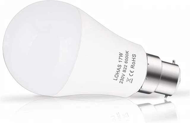 Lohas B22 LED Glühbirnen 150 W Äquivalent, 17 W 4 Stück (1er Pack), kühlweiß 8