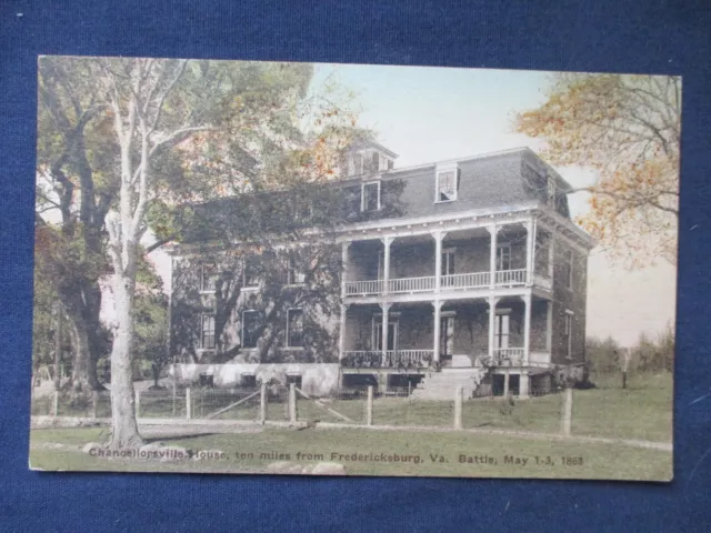 1920s Fredericksburg Virginia Chancellorsville House Civil War Site Postcard