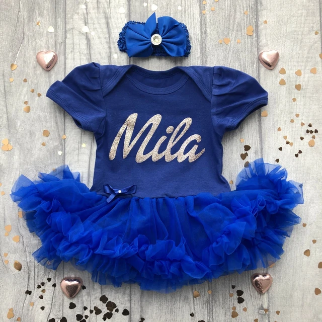 TUTU ROMPER PERSONALIZZATO BAMBINA, Abito neonato con nome glitter oro rosa