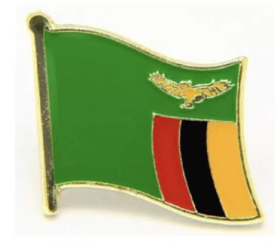 Zambie Drapeau Pays Broche Revers Cravate Tack Lds Missionnaire Statesman Ties
