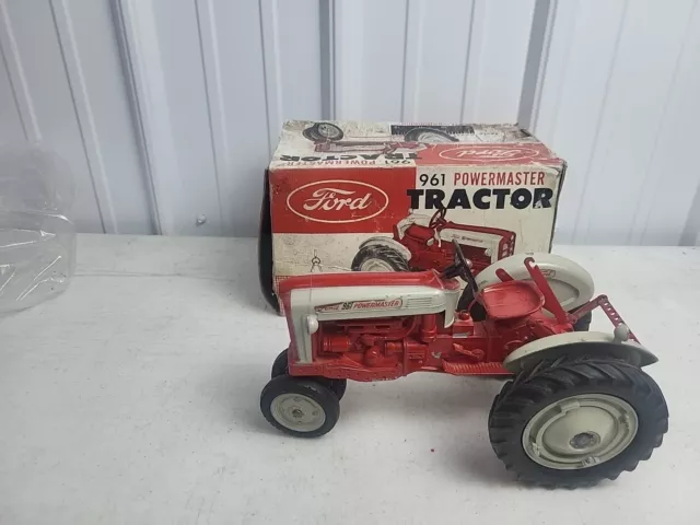 Rare 1958 1/12 Hubley Ford 961 Powermaster Toy Tractor In Original Box!