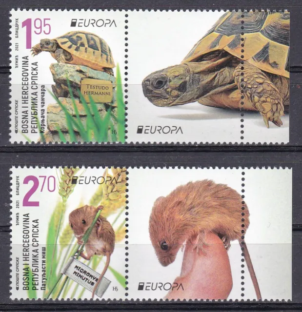 Bosnia & Herzegovina (Serb.), Fauna, Animals, Turtles, EUROPA MNH / 2021