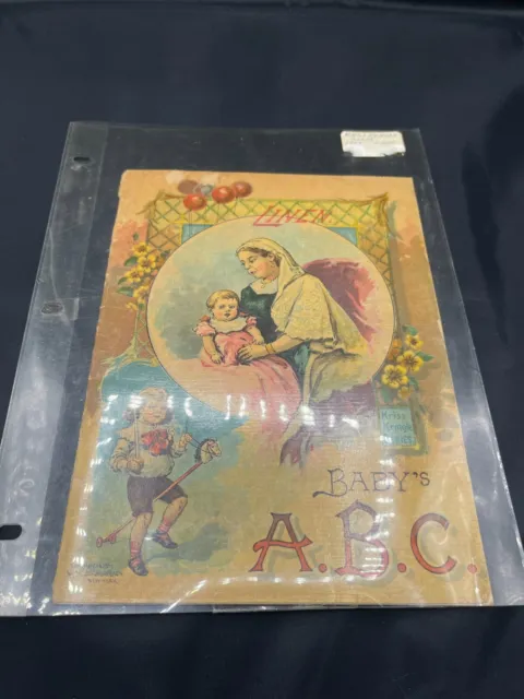 Baby's ABC Vintage Linen Children's Book Kriss Kringle McLoughlin Brothers 1897