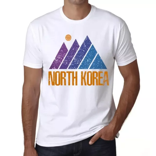 Uomo Maglietta Montagna Corea Del Nord – Mountain North Korea – T-shirt Stampa