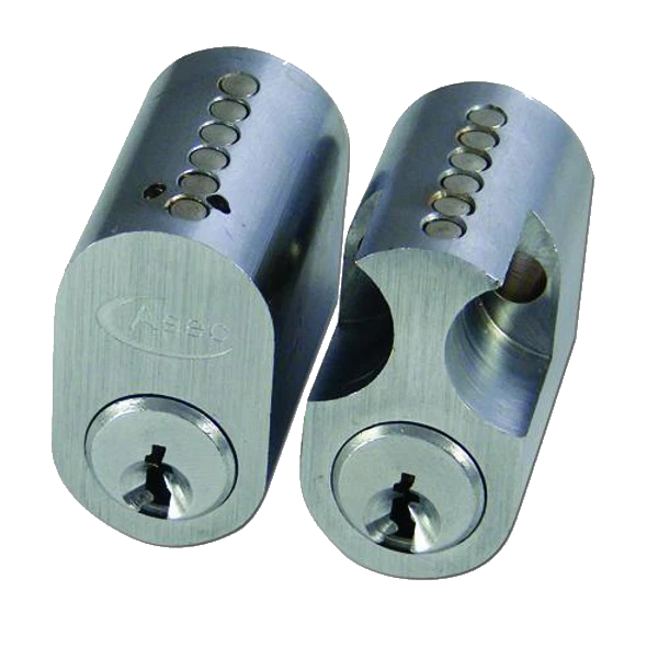 SCANDINAVIAN INT + Ext Oval Pair Lock Cylinder Barrel 6 Pin To Suit ...