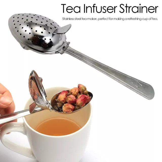 2Pcs Reusable Spice Loose Leaf Tea Filter Tea Brewer Spoon Tea Infuser Strainer