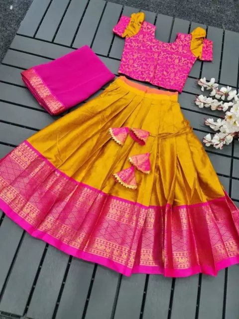 Indiano Party Designer Abbigliamento Lehenga Choli Matrimonio Pakistano Per Bambini Bollywood