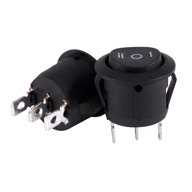 4X(2 xCA 6A / 250V 10A / 125V 3 broches SPDT ON / OFF / ON 3 positions Rond Ba6)