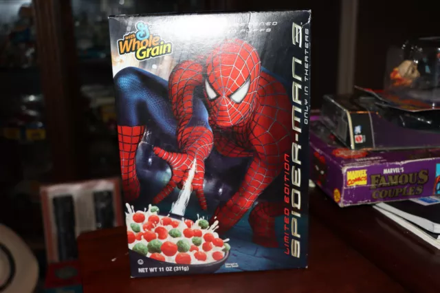 2007 General Mills Spider-Man 3 Movie Cereal 11 oz Full Box Factory Sealed
