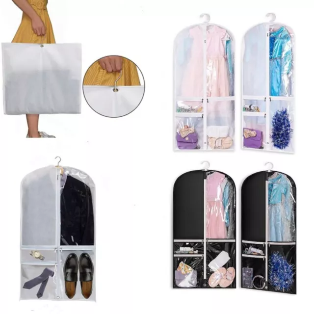 With 3 Clear Zipper Pockets Dance Garment Bags Clothes Cover Bag  Home