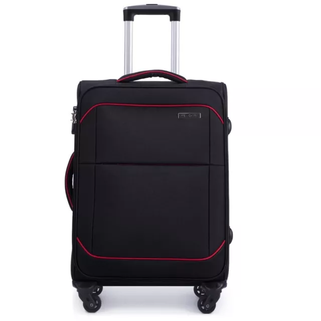 Swiss Milan Soft Trolley Luggage Suitcase 71cm - Black