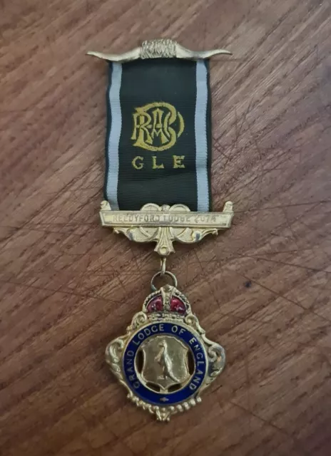 Authentic Masonic RAOB Royal Order of Buffaloes GLE Reedyford Lodge 2074 Medal