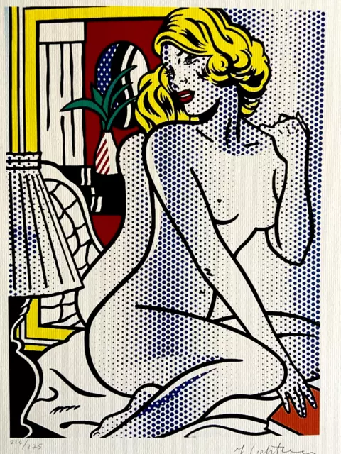 Roy Lichtenstein Litografía 1986 275 Ex ( Nudo, Thiebaud Haring Jeff Koons )