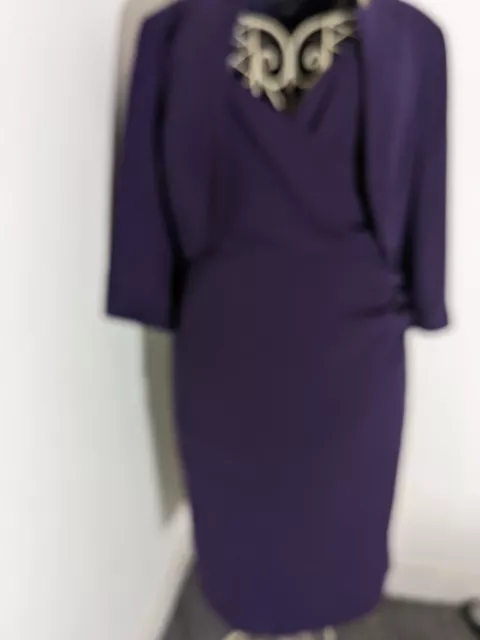 Giacca Abito Madre Della Sposa Alexon Viola Matrimonio Ospite Occasione Nuovo 14