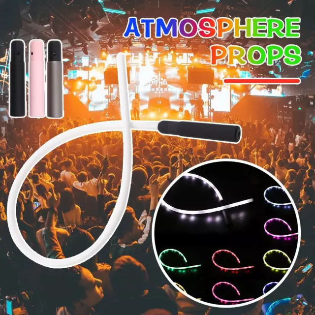 Colorful Luminous Whip LED Fiber Optic Dance Whip Light Party Dance Disco H6F1