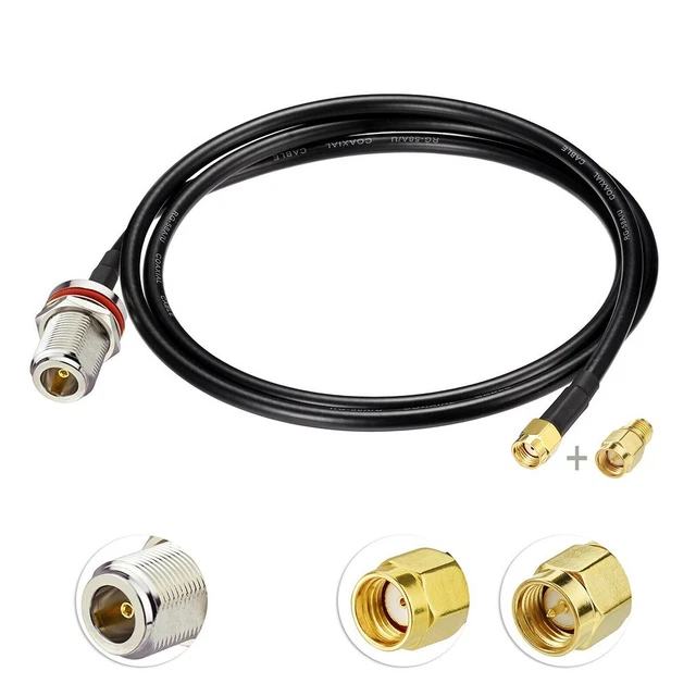 RP-SMA Adapter+RG58 Cable For Nebra RAK Bobcat Helium Hotspot HNT Miner Antennas