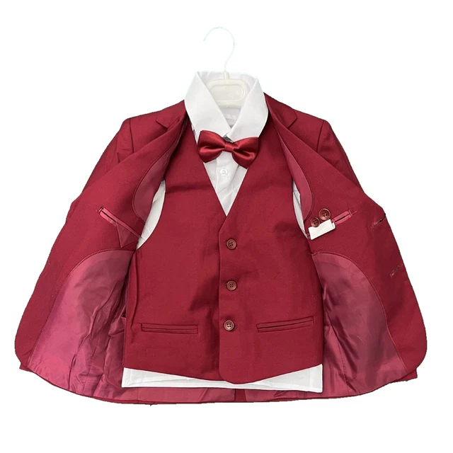 Abiti per ragazzo 5 pezzi base pagina matrimonio semplice ragazzo festa ballo set formale bambini 2