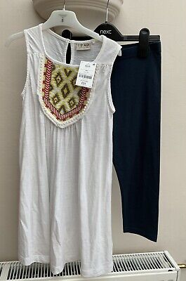 Girls Next Two Piece Tunic And Cropped Leggings Set Age 9 Years Bnwt Rrp £21