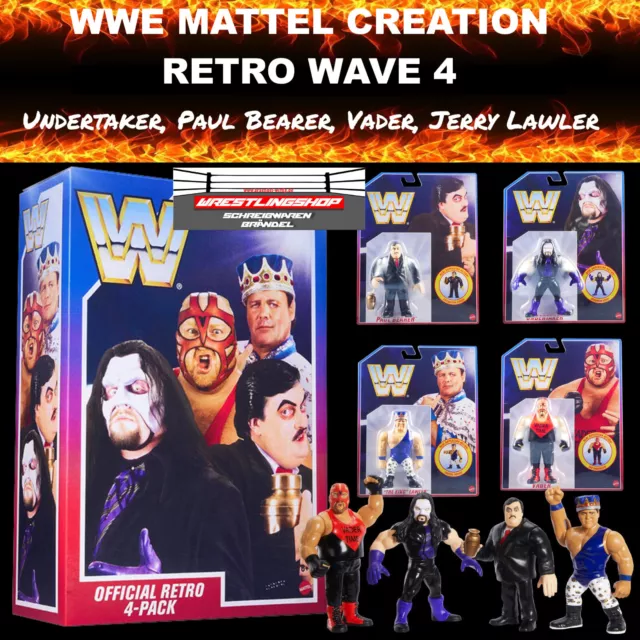 Wwe Mattel Creation Retro Serie 14 - Vader - Bearer - Undertaker - Elite Basic