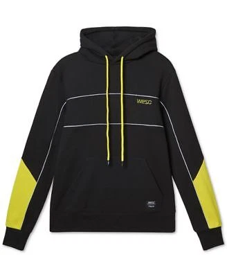 WeSC Mens Mike Colorblocked Piped Black XL BLACK Size XLARGE S/S
