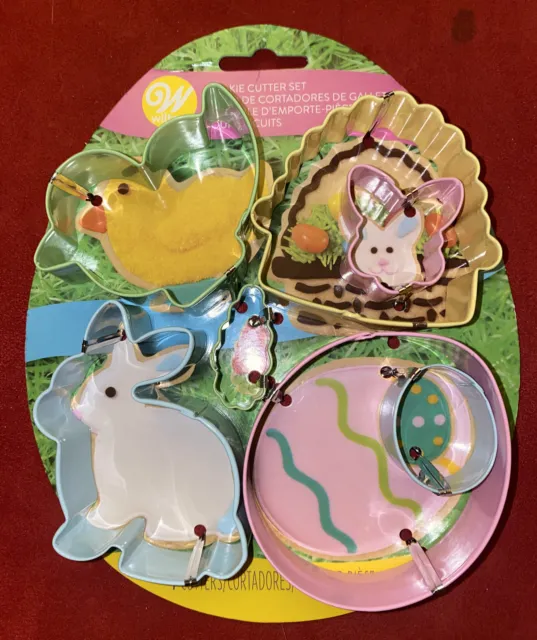 Wilton Easter Cookie Cutters Set of 7 Bunny Chick Carrot Egg NEW Kitchen Cutters