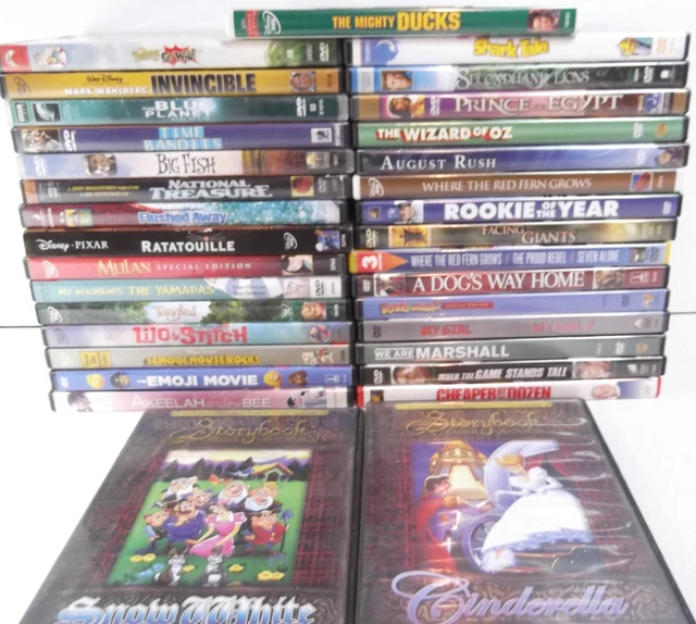 33 DVD LOT KIDS cartoon,shark tale,mighty ducks,rugrats,ratatouille ...