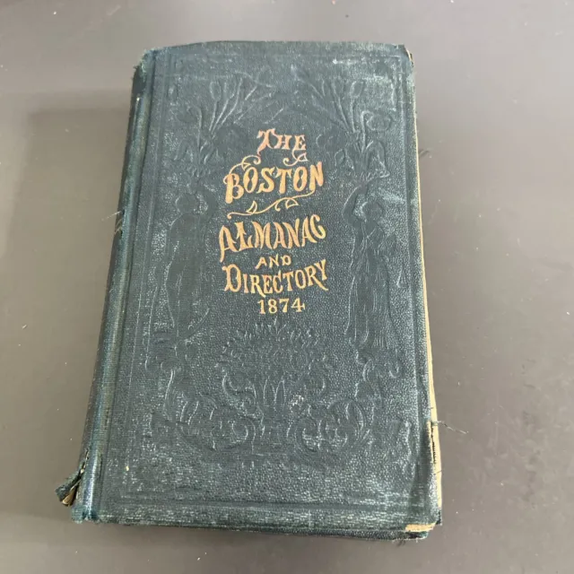 1874 The Boston Almanac and Directory George Coolidge Antique Advertising Mylar