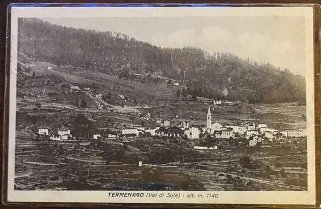 Cartolina D' Epoca-Termenago (Trento) Val Di Sole Viaggiata 1939