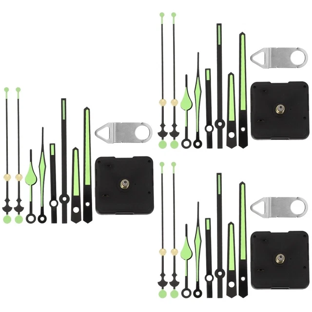 3x aiguilles lumineuses kit de remplacement de l'horloge kit d'horloge