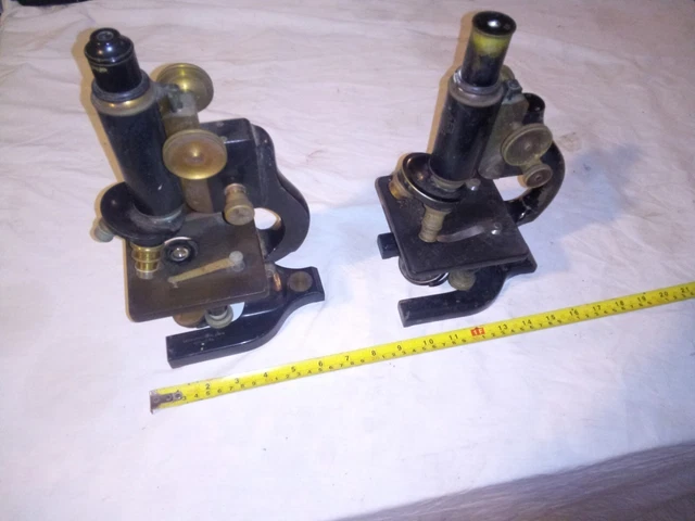 Lot of 2 Antique Spencer Microscopes 1917 & 1923 N/R Auction !