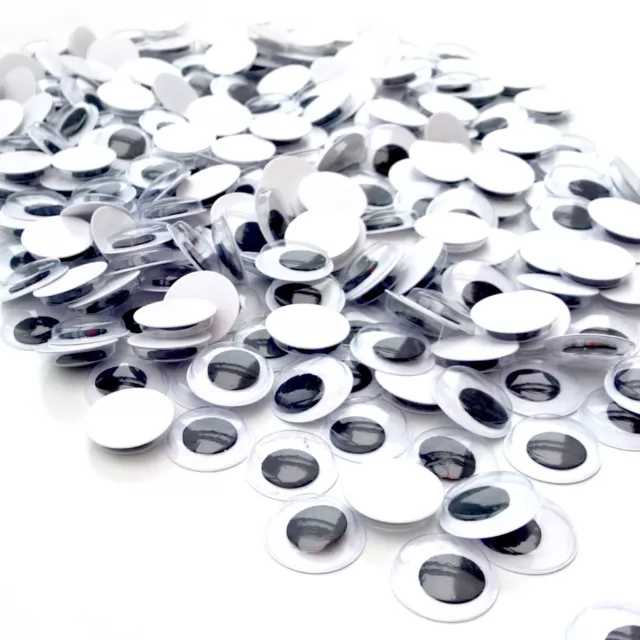 Googly Eyes 20mm in Packs of 50 to 500 Self-Adhesive Peel and Stick Wiggly Eyes