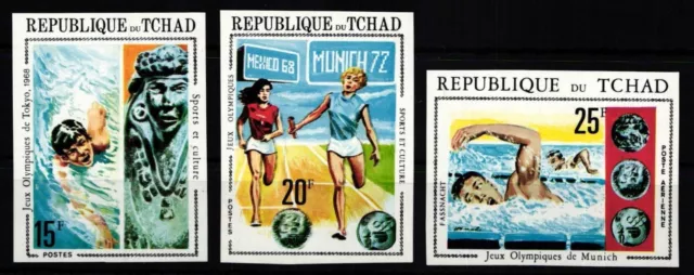 Tschad 379-381 B postfrisch Olympische Spiele #KA457