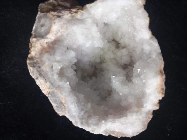 Quarz, Schneequarz geode aus Ouled Bou Ali, Khouribga. Sahara, Marokko