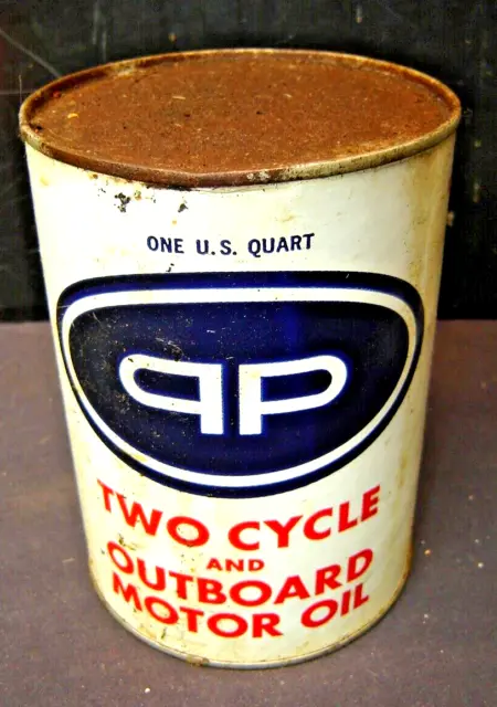 Old Pittsburgh Penn Two Cycle Outboard Motor One U.S. Quart  Oil  Can Empty