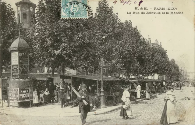 CPA - Paris - La Rue de Joinville et le Marché