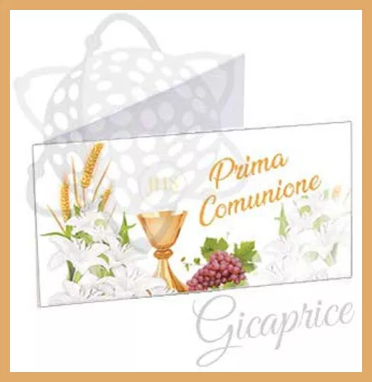 30 / 50 / 100 Bigliettini Comunione Bomboniera Personalizzati Con Stampa  Omaggio EUR 11,99 - PicClick IT