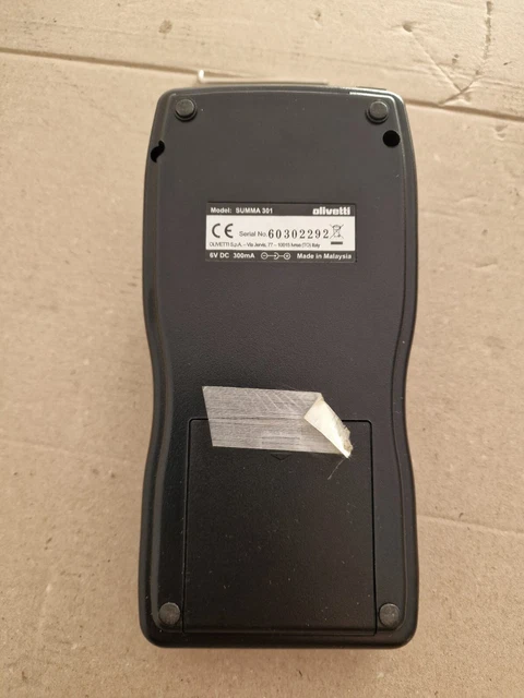Calcolatrice Stampante Semi-Professionale OLIVETTI Summa 301 - Display 12 Cifre, Funzioni Finanziarie E IVA, Alimentazione A Batteria/Adattatore, Dimensioni Compatte
