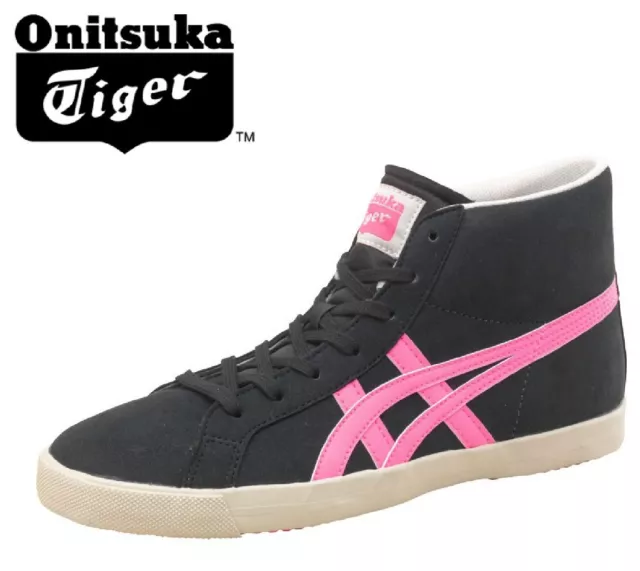 New Girls Onitsuka Trainers High Tops Onitsuka Tiger Childrens Trainers Blk Pink