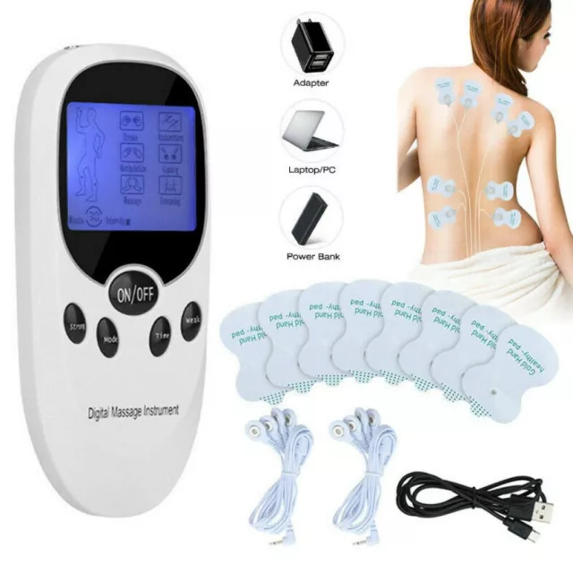 Electric Pulse Massager Tens Unit Machine Muscle Stimulator Therapy Pain Relief