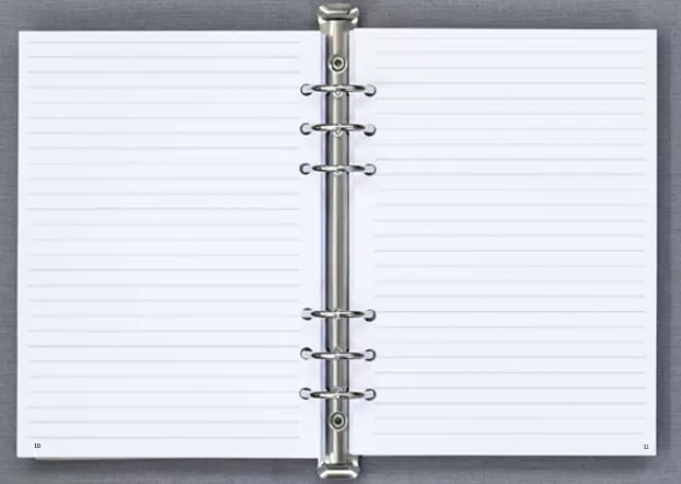 A5 White Notepaper Organiser Refill Insert - Lined & Blank Notes - Fits Filofax