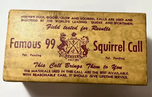 Vintage Herters Famous 99 Squirrel Call *USED*