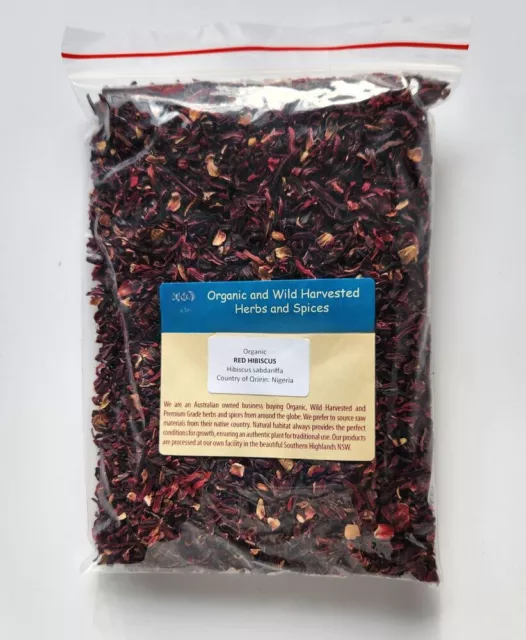 TISANE BIO FLEUR D'HIBISCUS ROUGE 250g sabdariffa Rosella HERBE SÉCHÉE