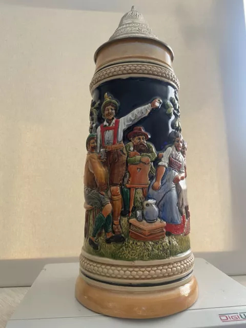 Vintage West German Beer Stein Original Thewalt 1203 Handmade/Painted